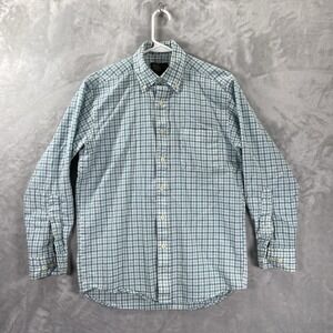 Sir Pendleton Shirt men's Small 100% Wool Button Down Blue Plaid Casual Pocket